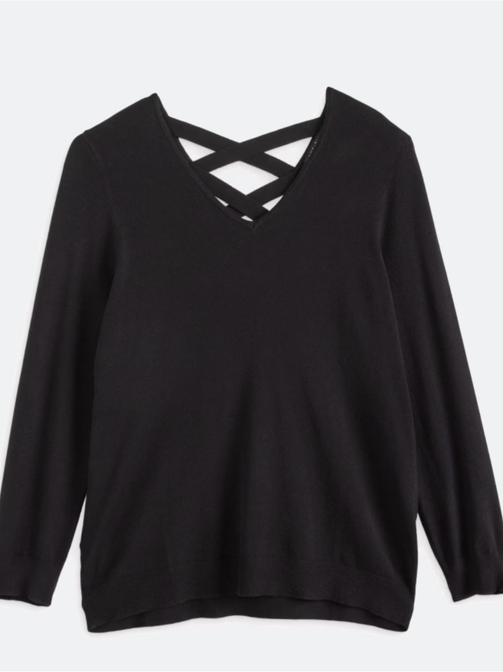 Everyday V-Neck Black Sweater for Women - Picture 4 of 6